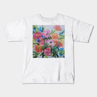 Summer Splash Watercolor Painting Kids T-Shirt